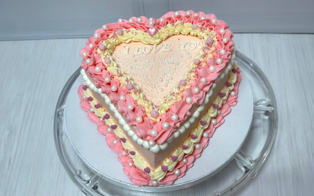 Tarta de San Valentín - Corazón I love you